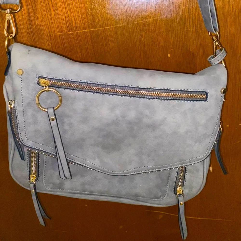 Women's VR NYC Envelope Flap Crossbody Bag - Charcoal Gray